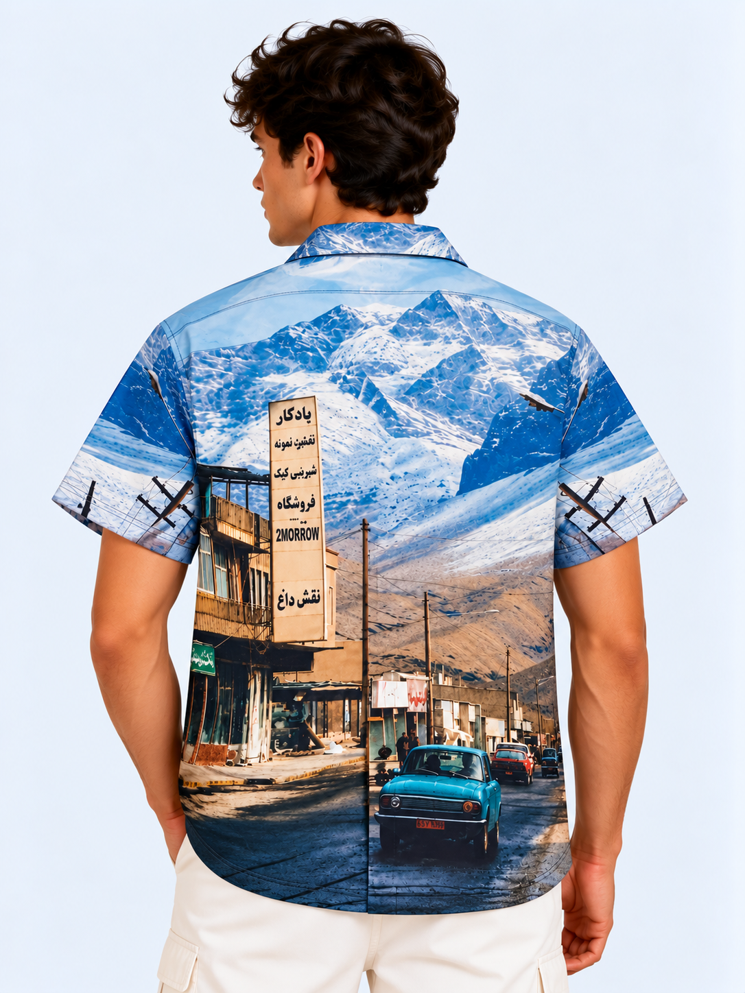 Mountain Streets Printed  Shirt