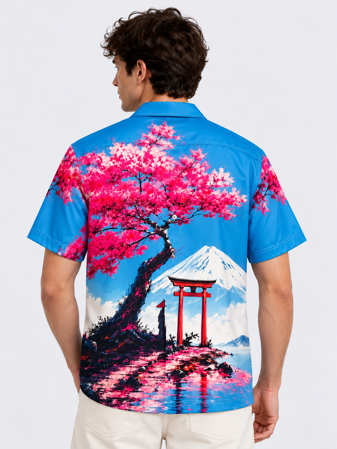 Japanese Sakura Escape Printed  Shirt