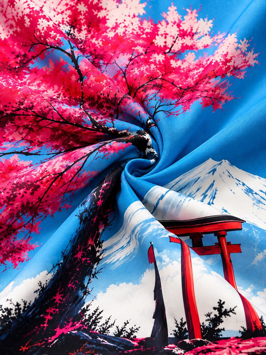 Japanese Sakura Escape Printed  Shirt