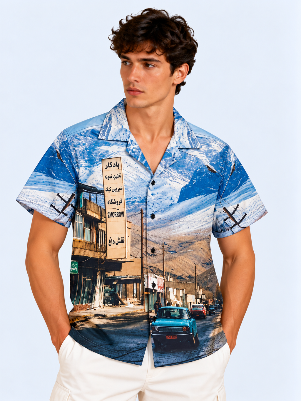 Mountain Streets Printed  Shirt