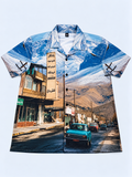 Mountain Streets Printed  Shirt